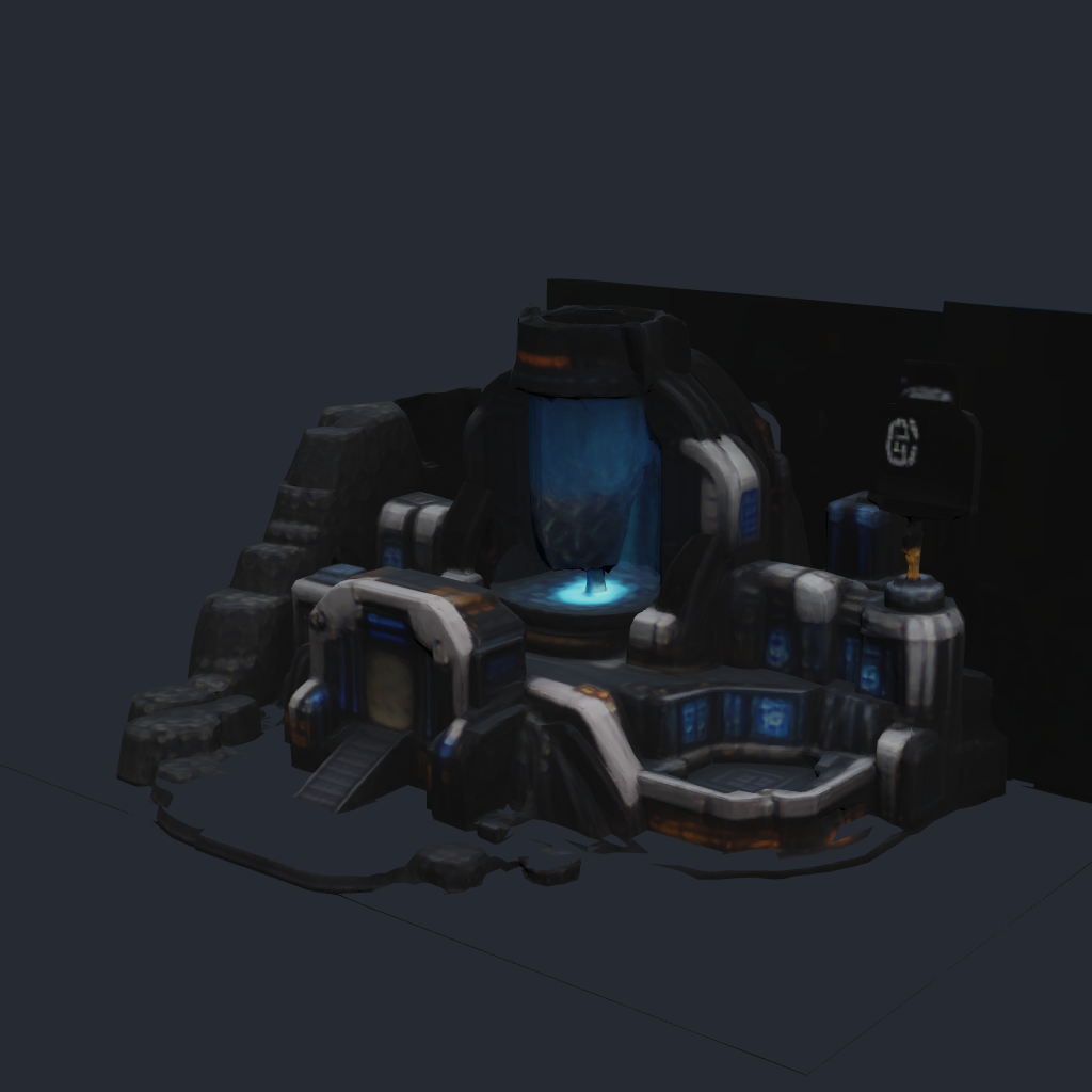 Rendered concept model of a Terran underground artifact research lab