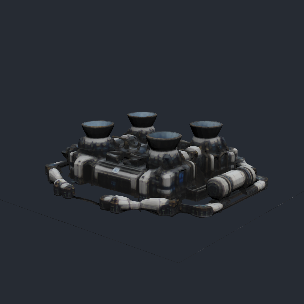 Rendered concept model of a Terran gas-giant atmospheric collector module