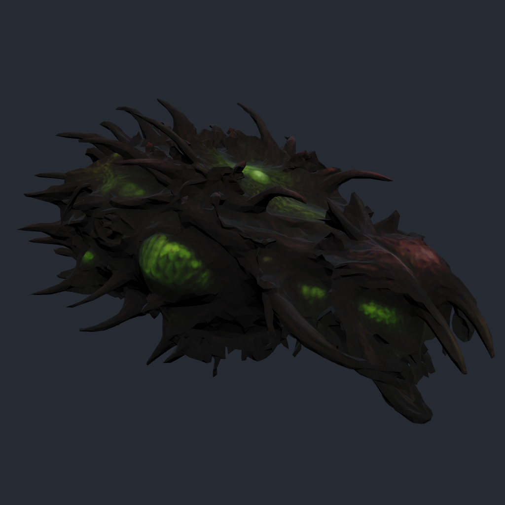 Rendered concept model of Mycelith Brood's Broodmother Battleship, their massive flagship