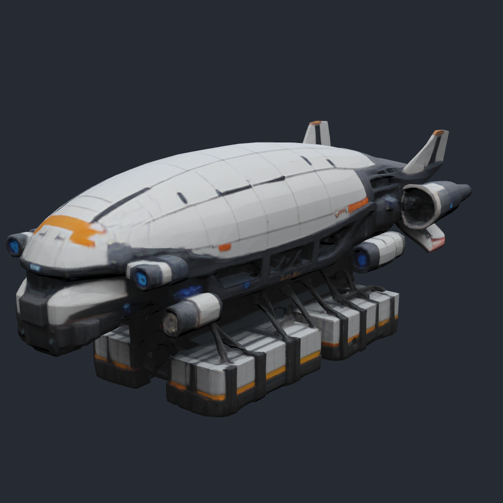 Rendered concept model of a Terran cargo airship