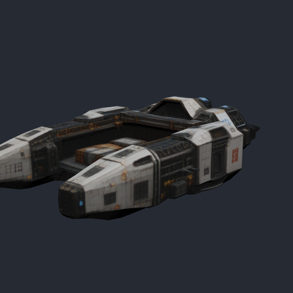 Rendered concept model of a Terran bulk cargo hauler