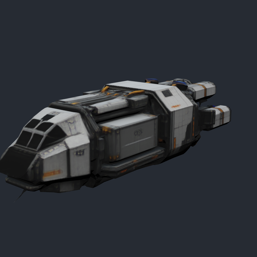 Rendered concept model of a Terran cargo shuttle