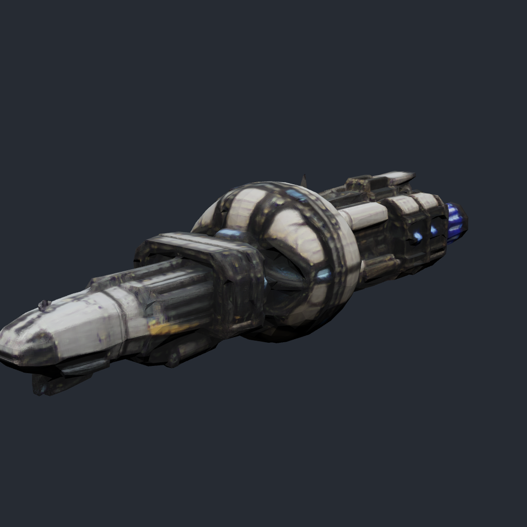 Rendered concept model of a Terran medium colonization ship