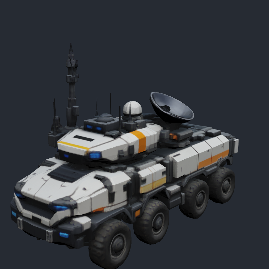 Rendered concept model of a Terran mobile command vehicle