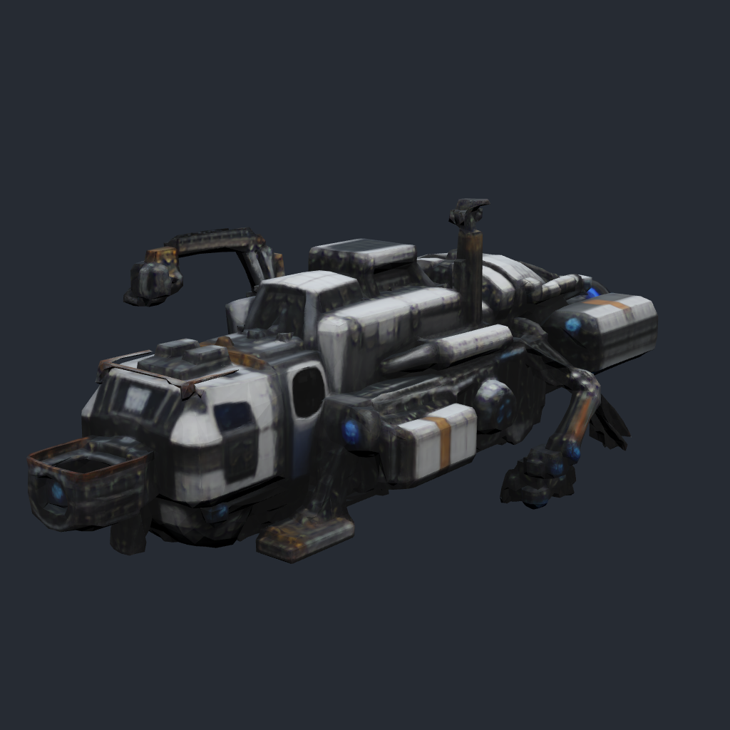 Rendered concept model of a Terran construction ship