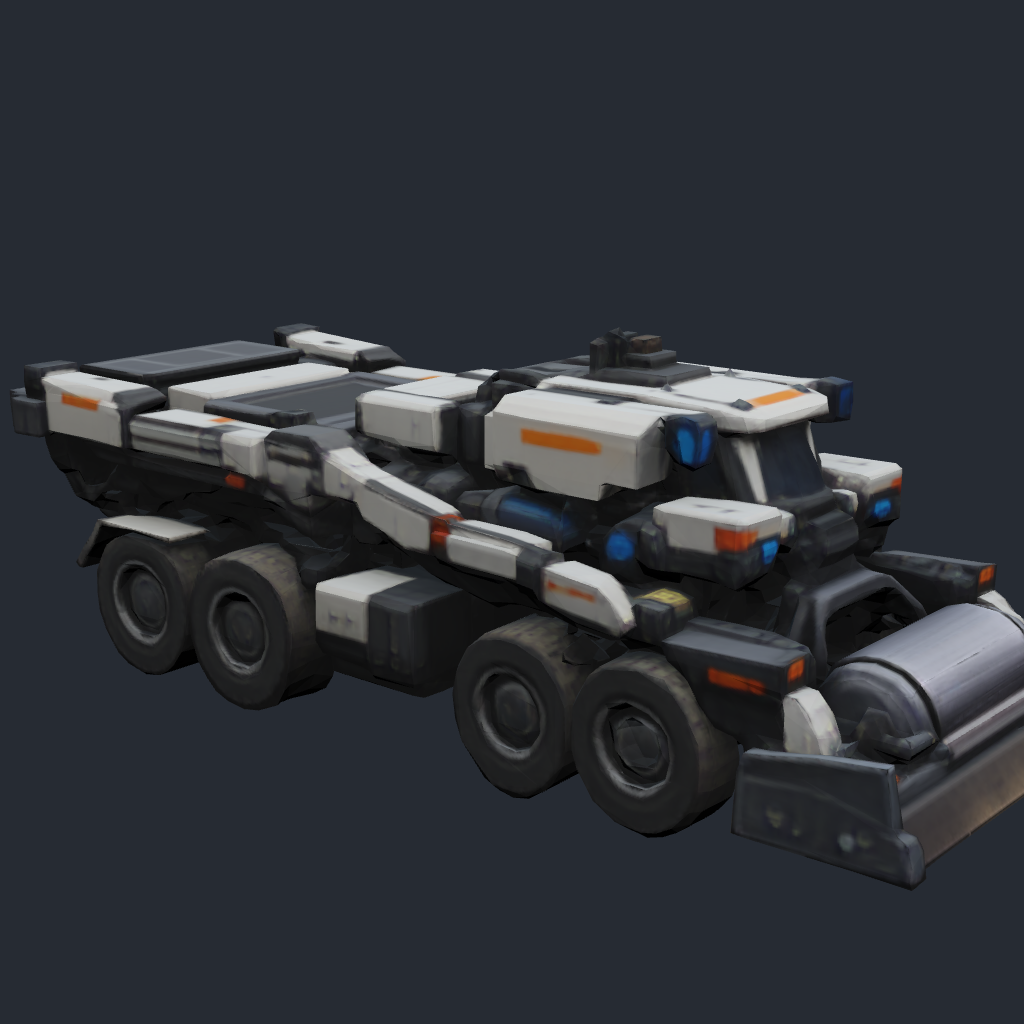 Rendered concept model of a Terran construction vehicle
