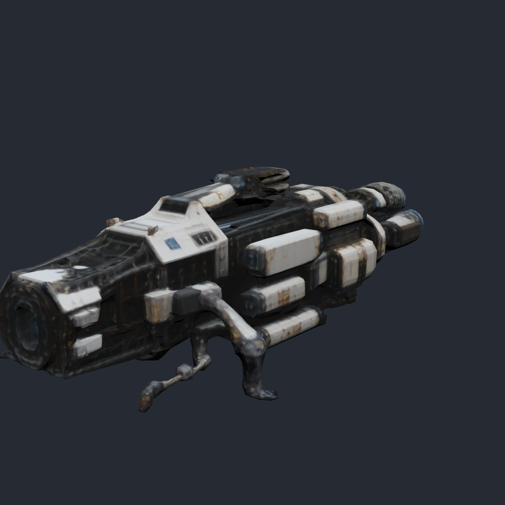 Rendered concept model of a Terran advanced construction ship