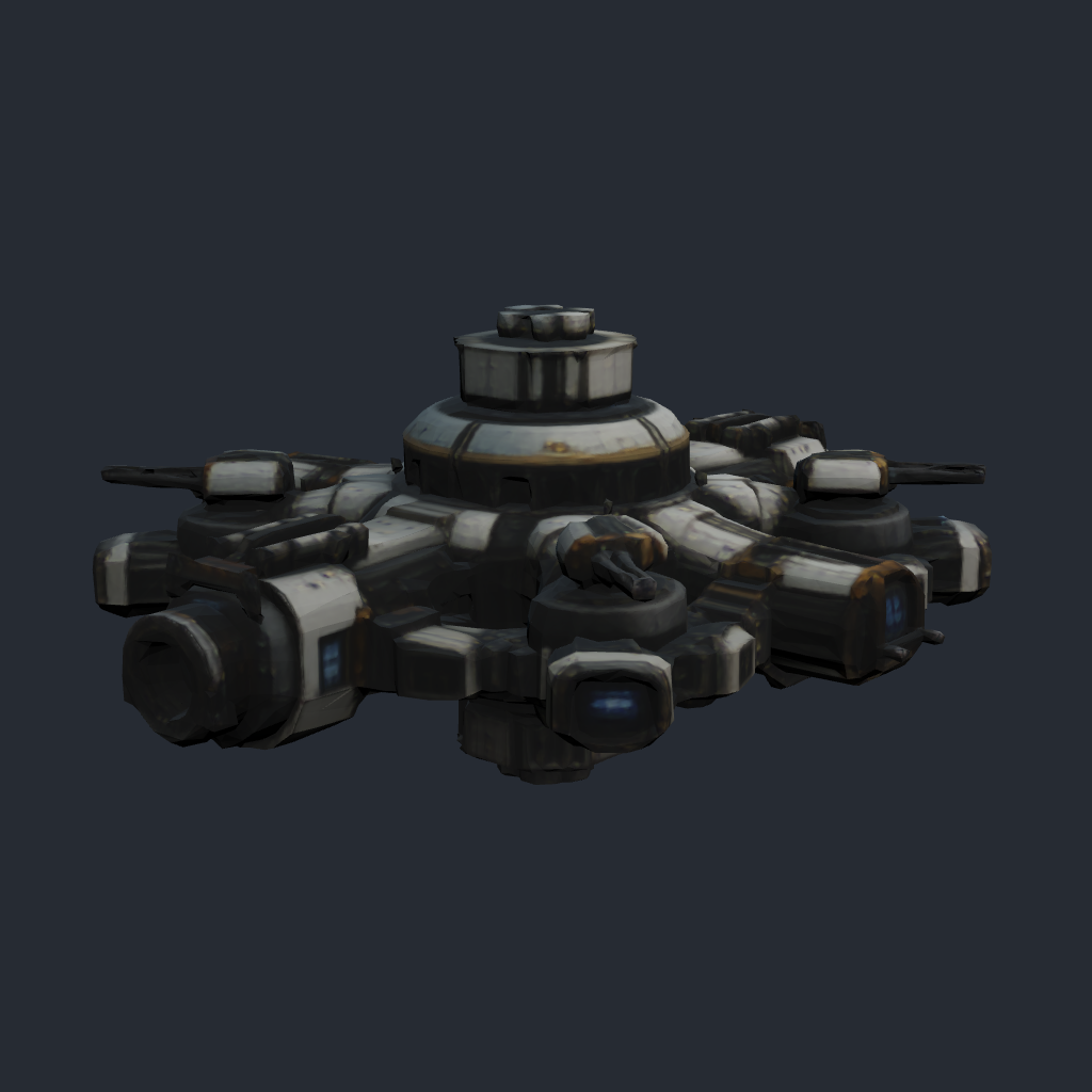 Rendered concept model of a Terran orbital defence station
