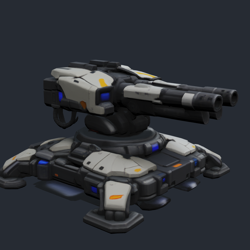 Rendered concept model of a Terran automated defense turret