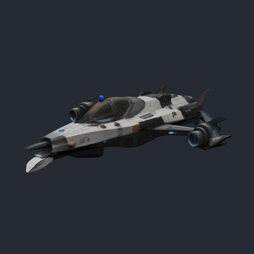 Rendered concept model of a Terran space fighter