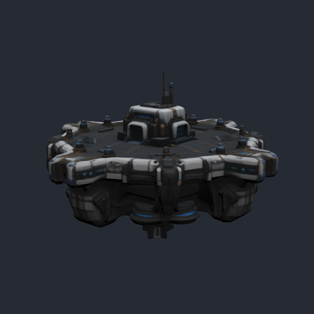 Rendered concept model of a Terran gas-giant floating platform core module