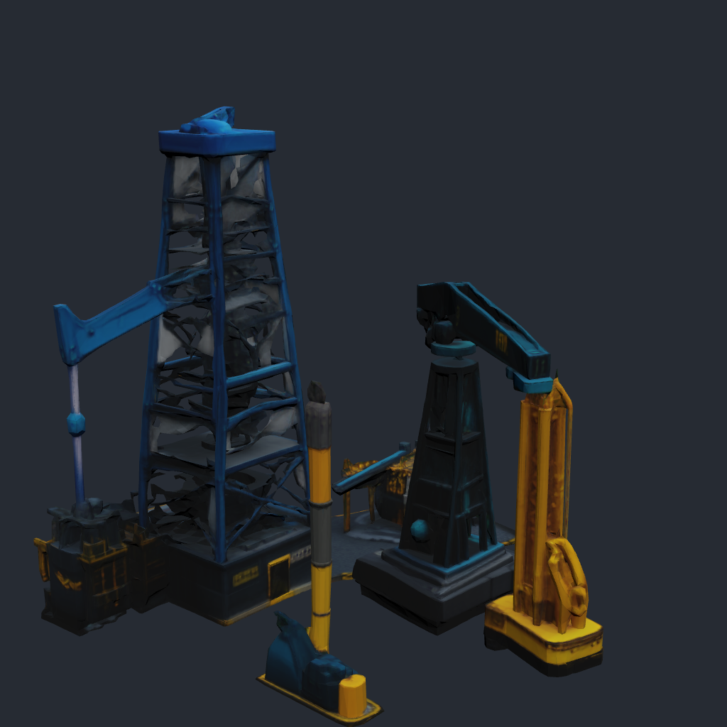 Surface Extraction — colony utility facility 3D model