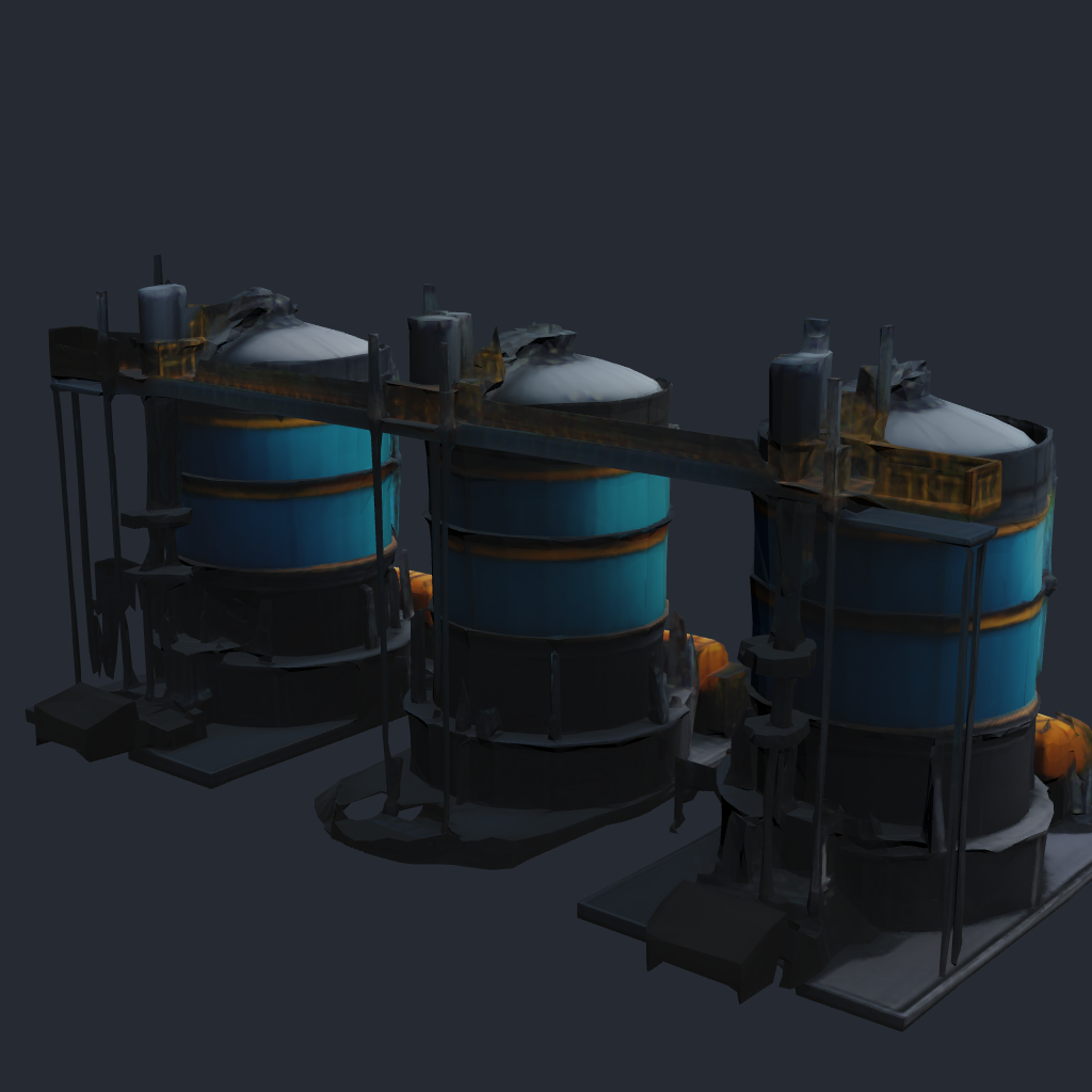 Large Fuel Tanks — colony utility facility 3D model