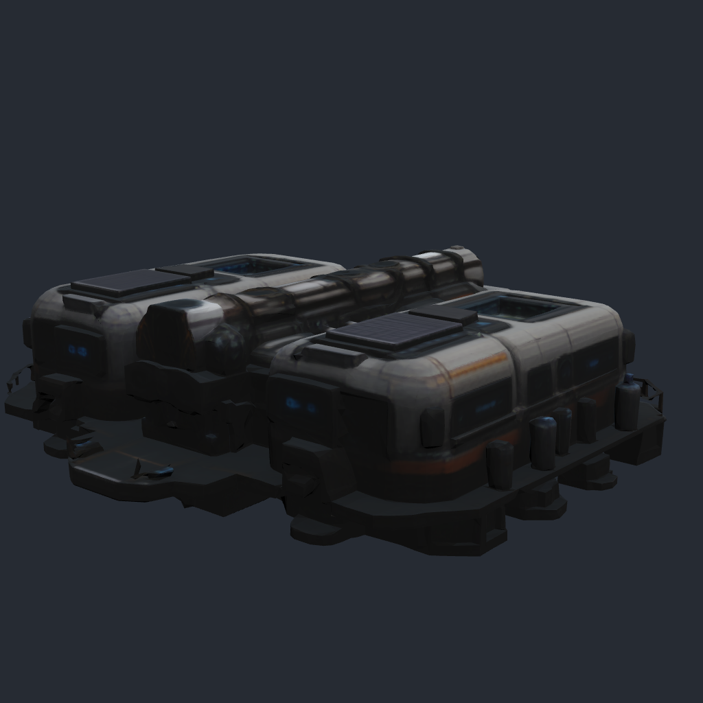 Rendered concept model of a Terran habitat district