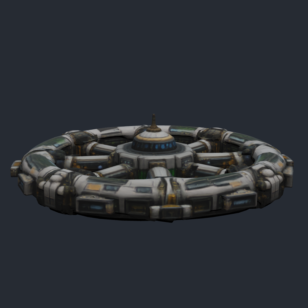 Rendered concept model of a Terran orbital habitation station