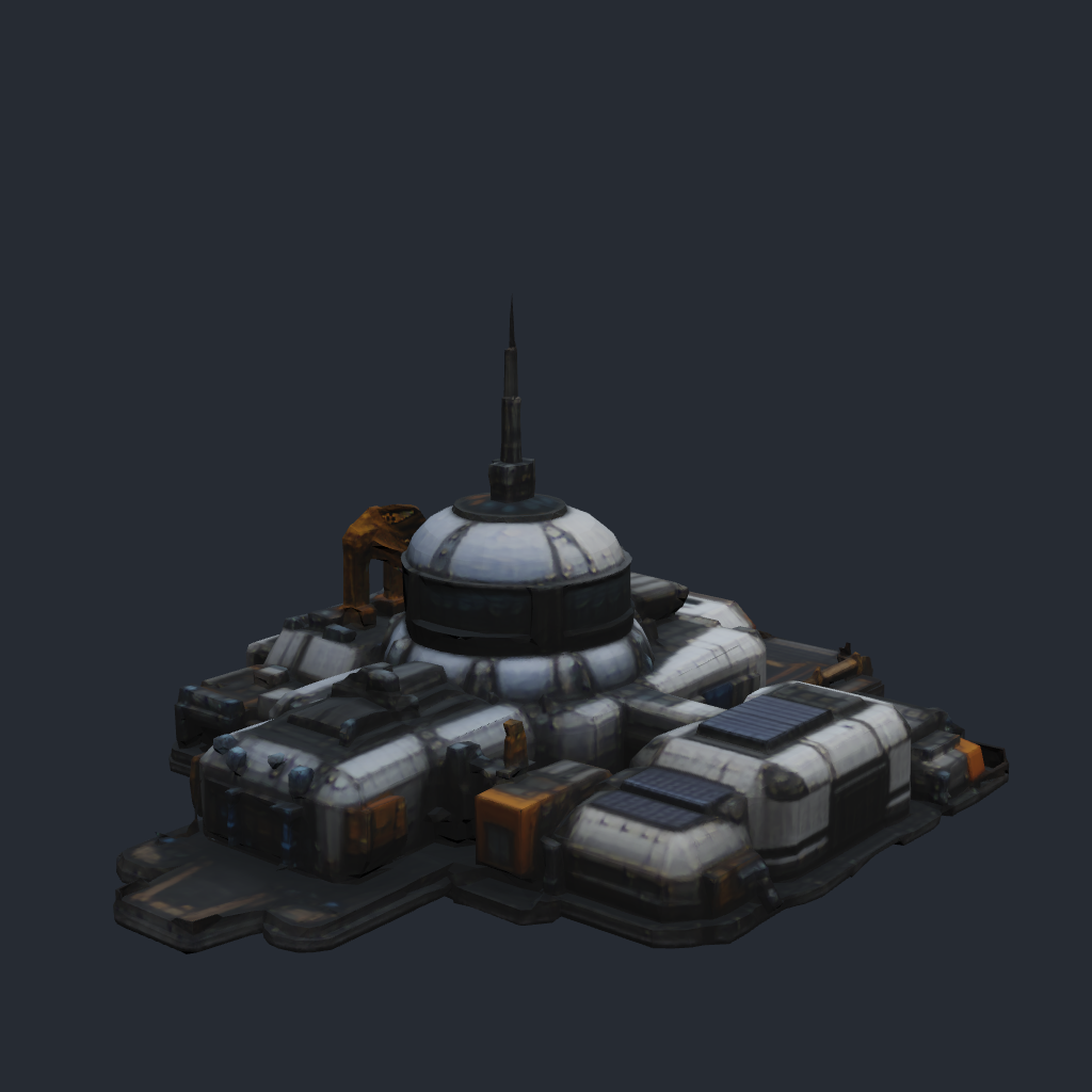 Rendered concept model of a Terran Mars colony center