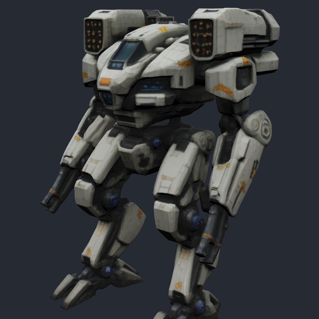 Rendered concept model of a Terran missile mech
