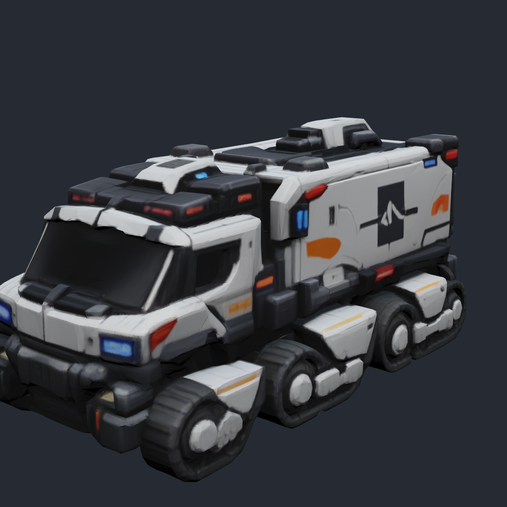 Rendered concept model of a Terran medevac rover