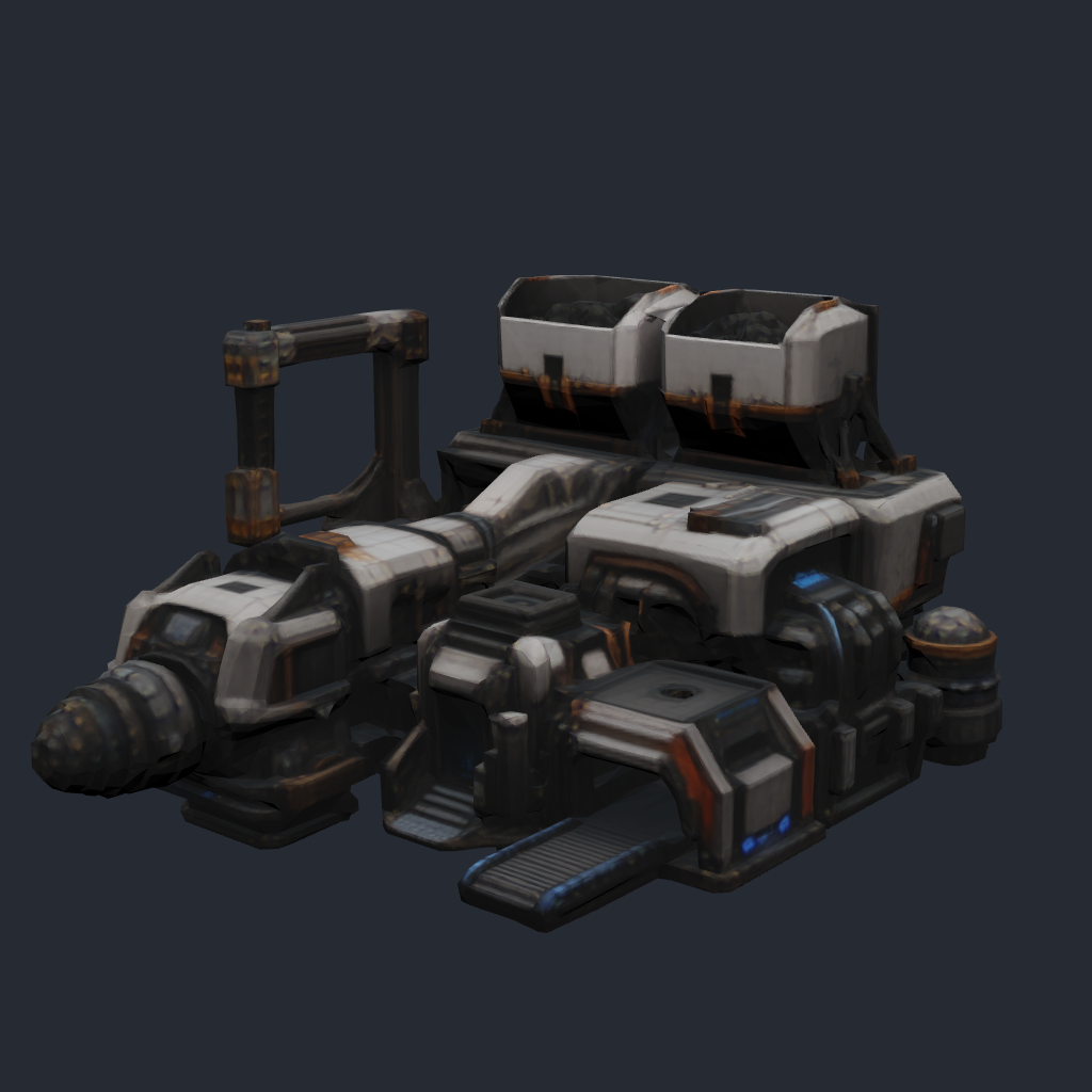 Rendered concept model of a Terran mining district