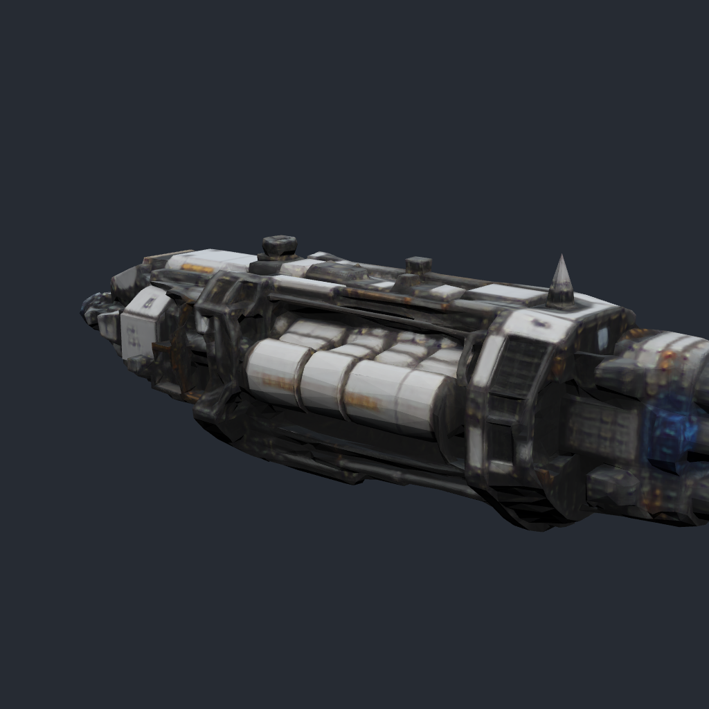 Rendered concept model of a Terran mining vessel