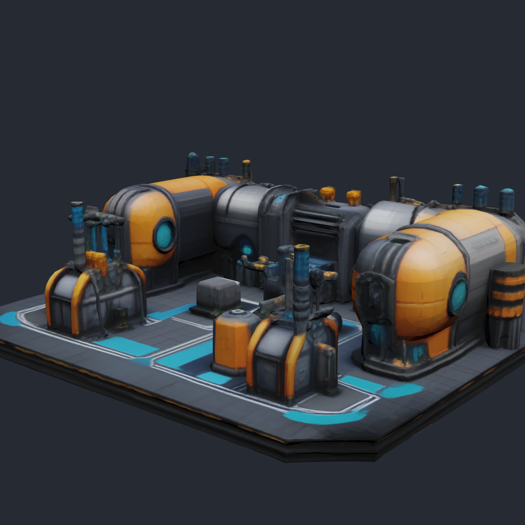 O2 Distribution — colony utility facility 3D model