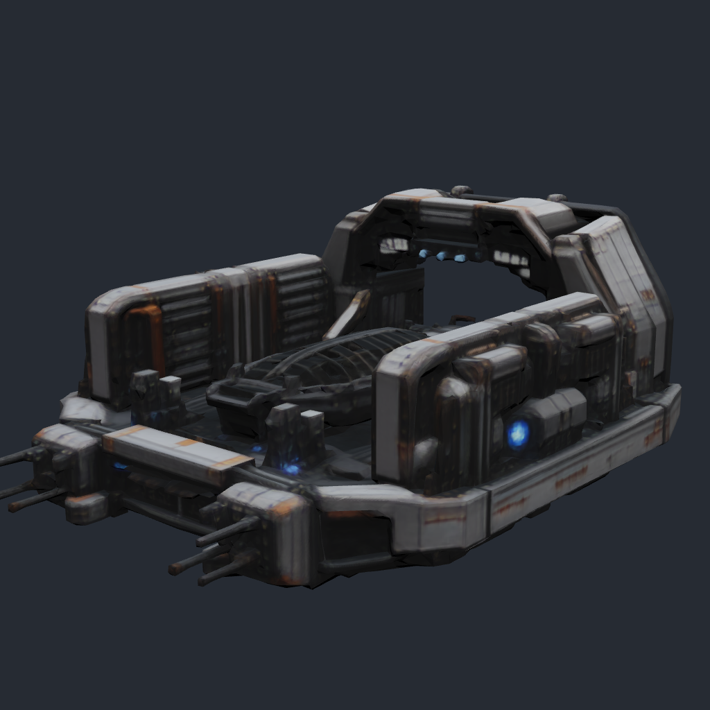 Rendered concept model of a Terran orbital shipyard