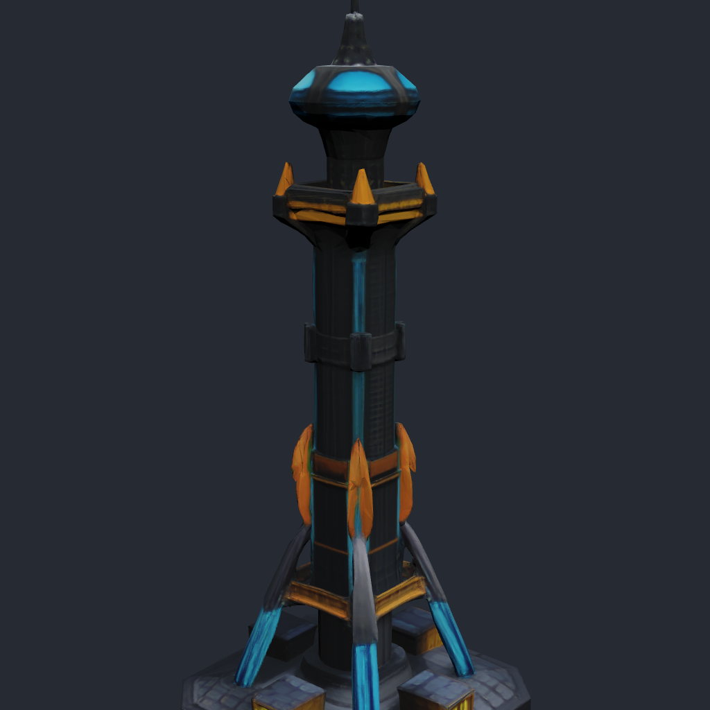 Power Line — colony utility facility 3D model