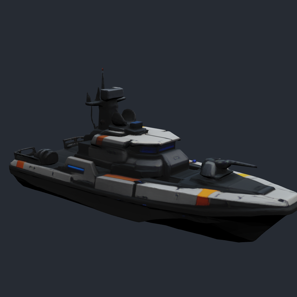 Rendered concept model of a Terran naval patrol boat