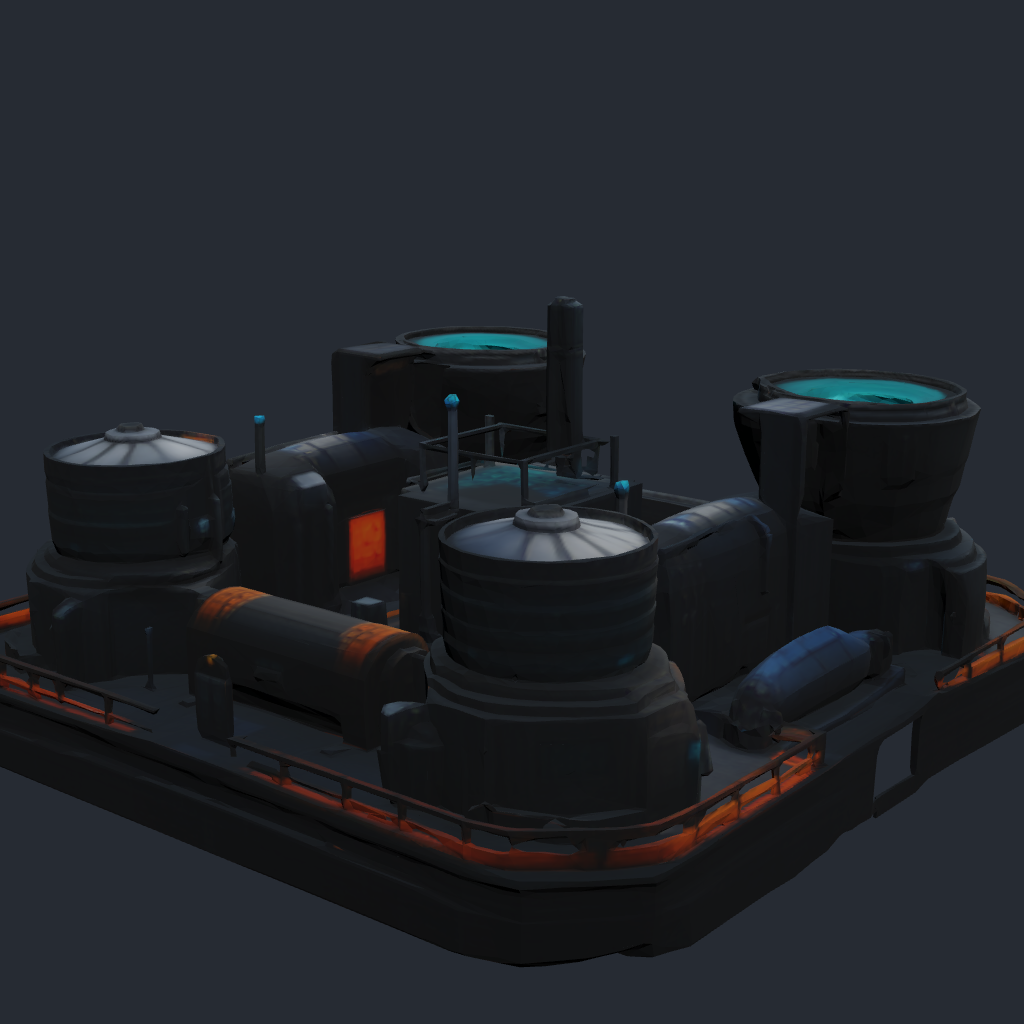 Sewage Collection — colony utility facility 3D model