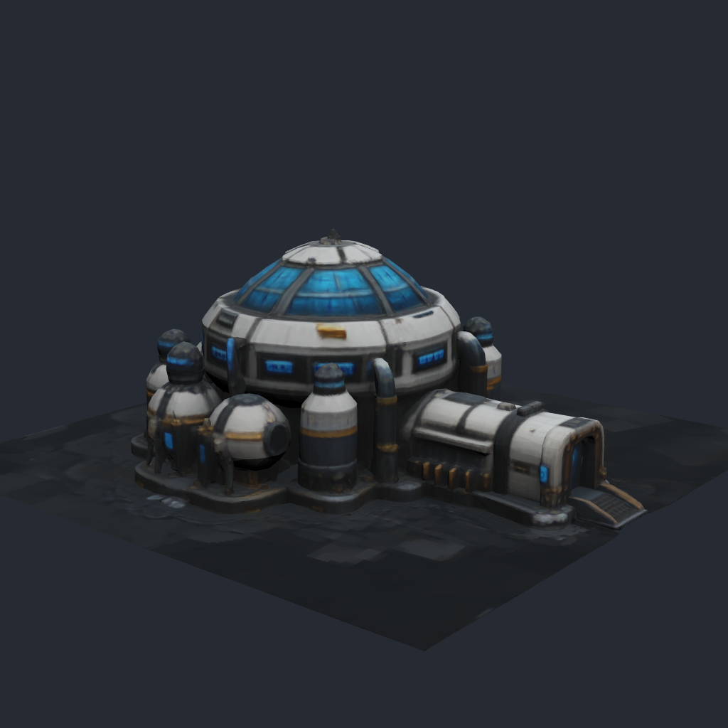 Rendered concept model of a Terran seafloor habitat dome