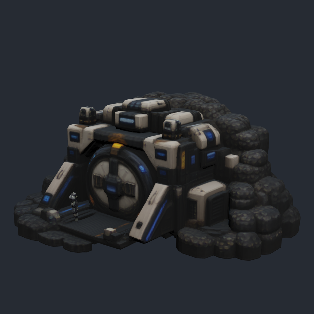 Rendered concept model of a Terran underground secure vault