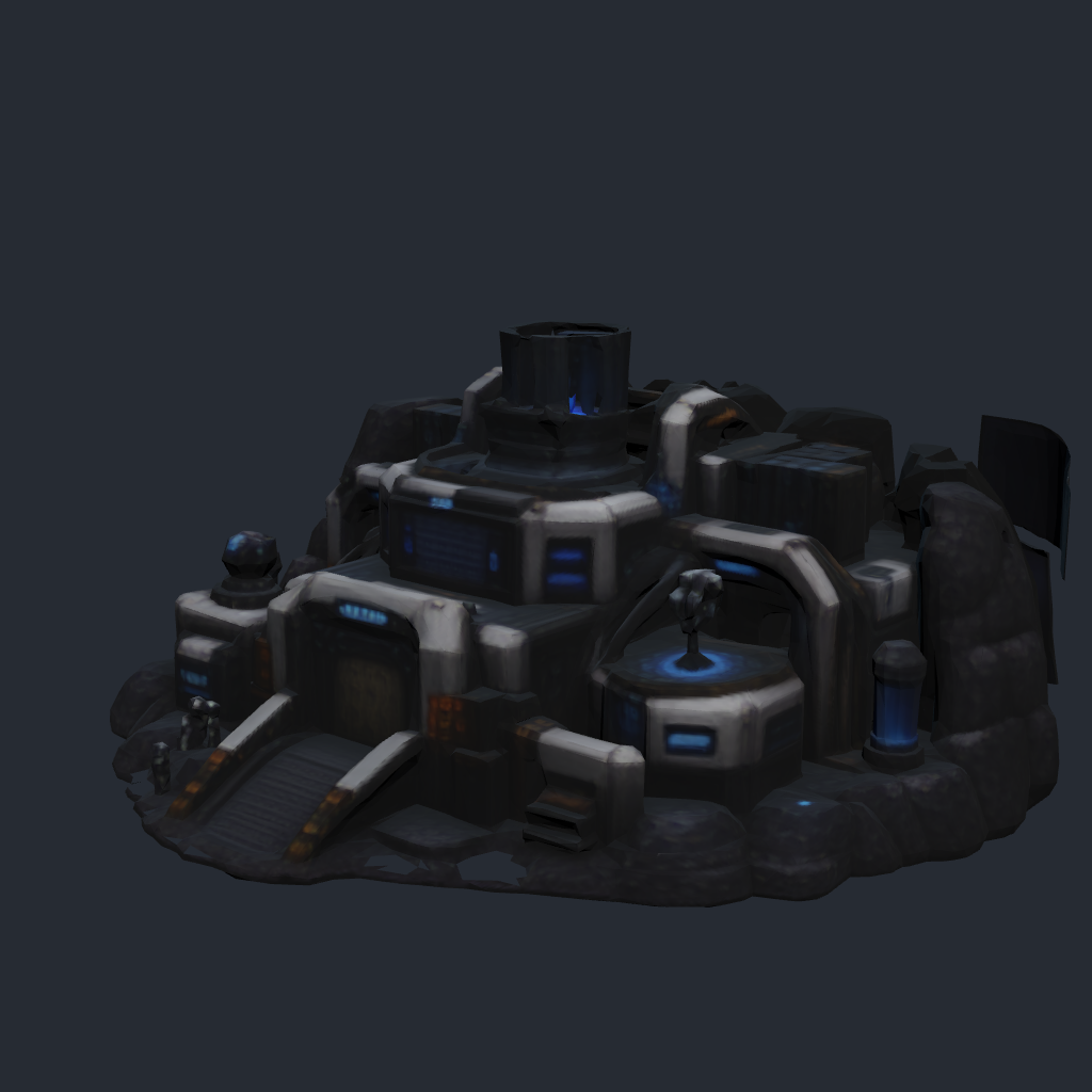 Rendered concept model of a Terran underground security research lab