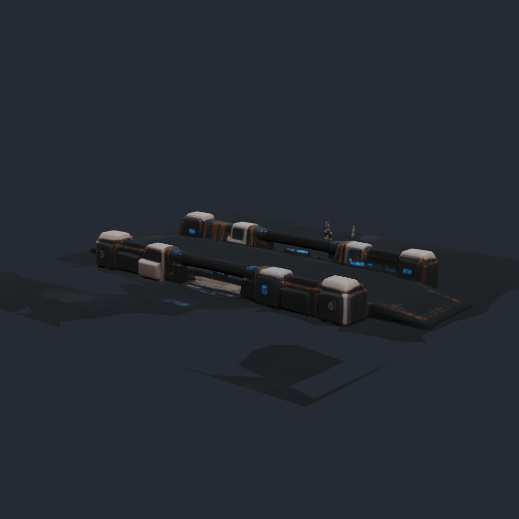 Rendered concept model of a Terran service road segment