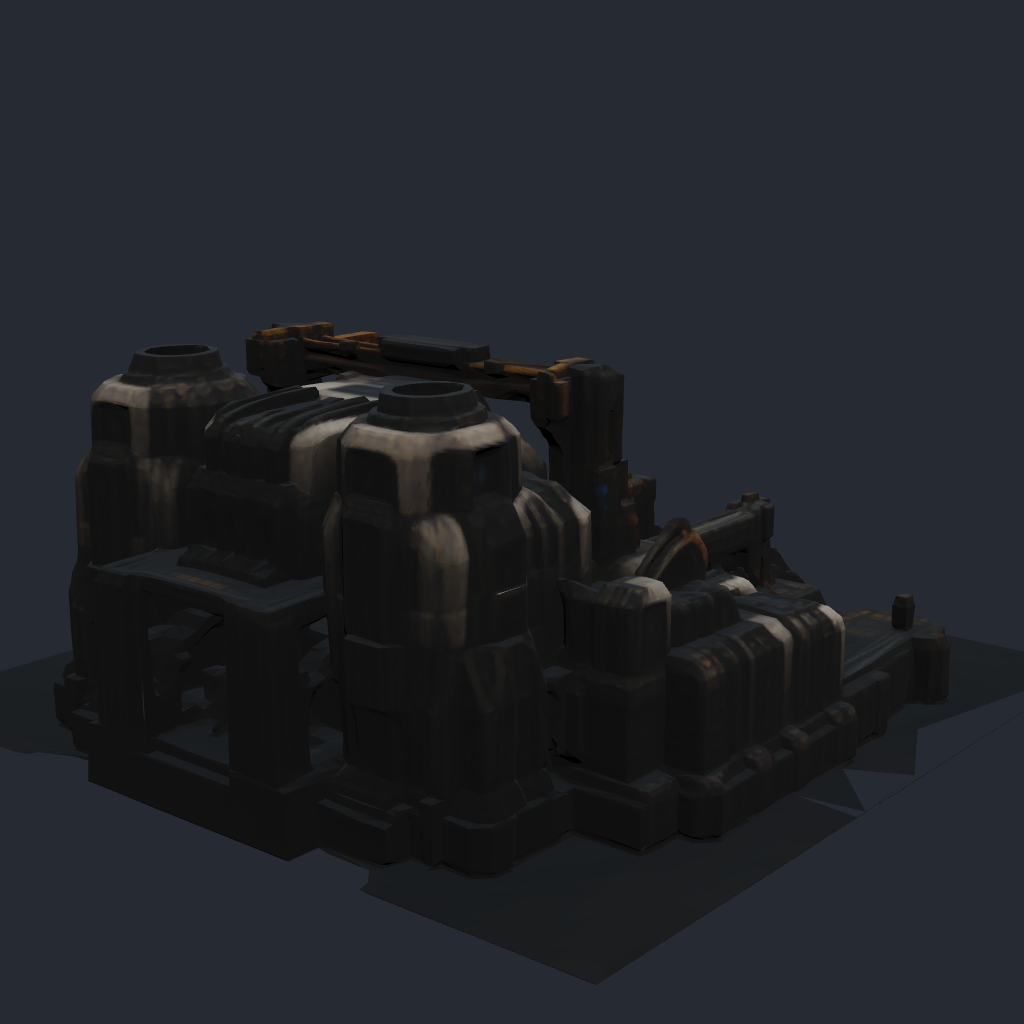 Rendered concept model of a Terran shipyard, the warship production dry dock