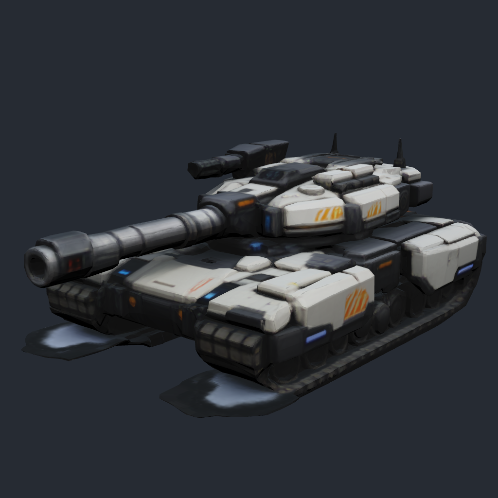 Rendered concept model of a Terran siege tank