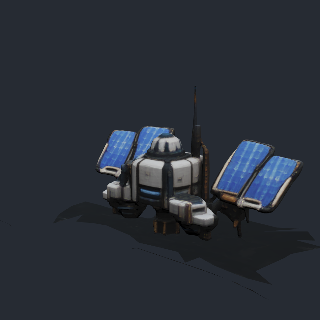 Rendered concept model of a Terran solar panel power array