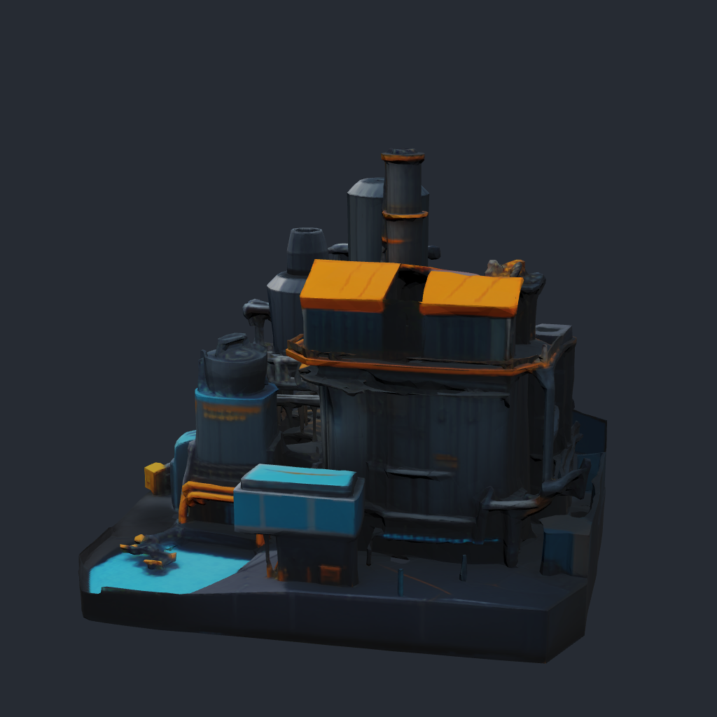Cooling Stations — colony utility facility 3D model