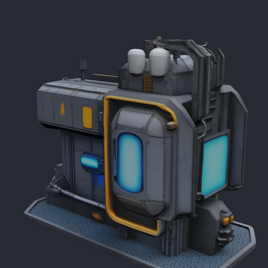 Thermal Outfall — colony utility facility 3D model