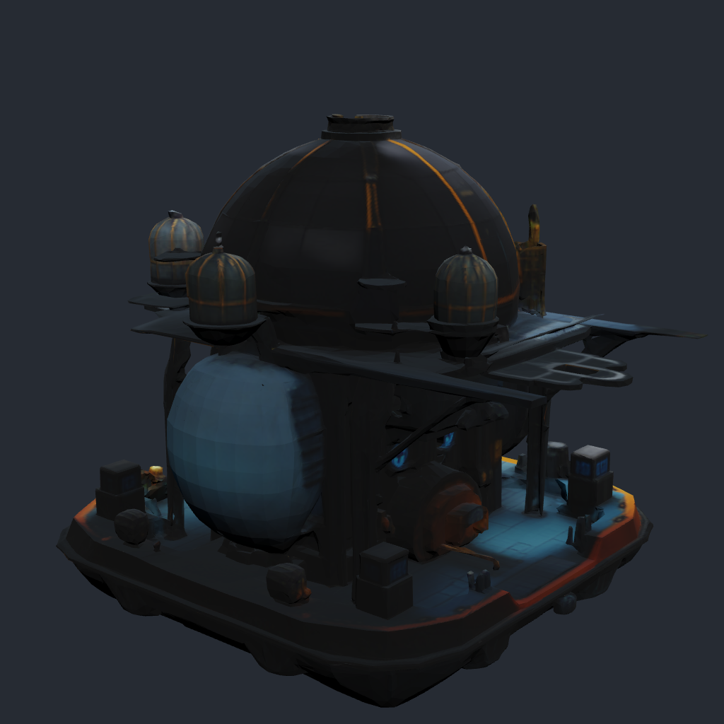 Hydrate Extraction Rig — colony utility facility 3D model