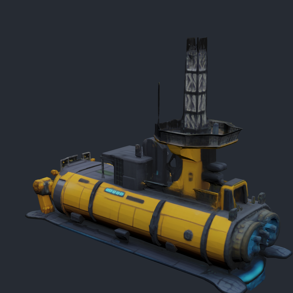 Sub Repair Dock — colony utility facility 3D model