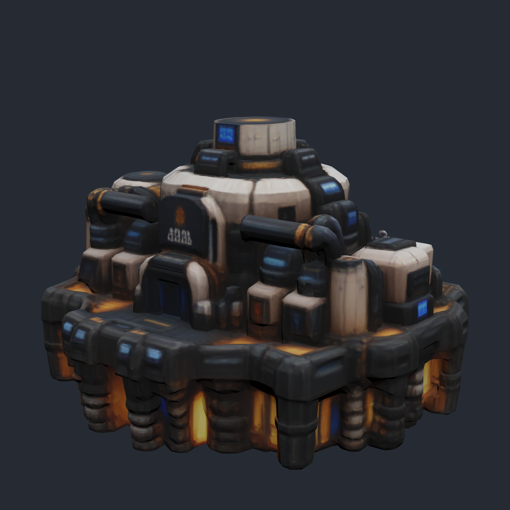 Rendered concept model of a Terran hydrothermal vent mining structure