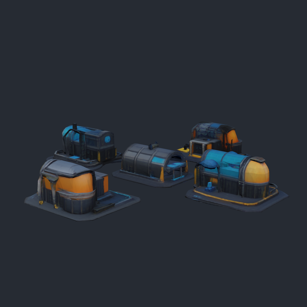 Filtration Plant — colony utility facility 3D model