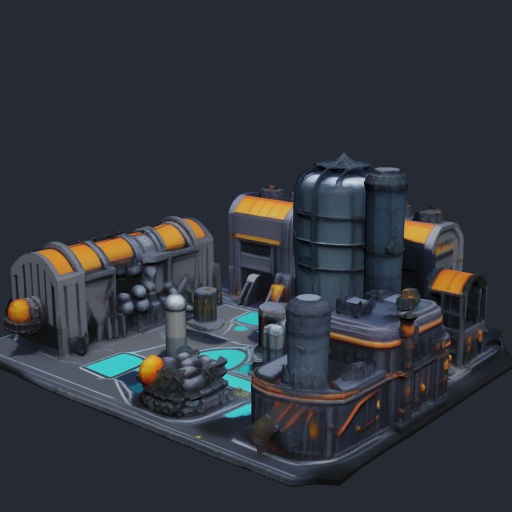 Toxin Removal Plant — colony utility facility 3D model